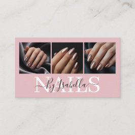 Moderne nagelkunstenaar foto typografie visitekaartje