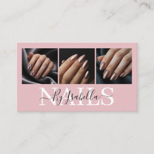 Moderne nagelkunstenaar foto typografie visitekaartje