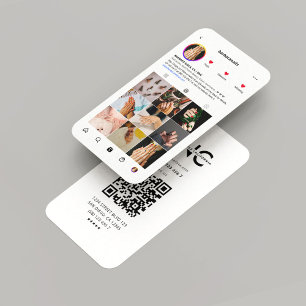 Moderne nagelkunstenaar Instagram geïnspireerd nag Visitekaartje