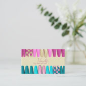 Moderne nagelkunstenaar visitekaartje (Staand voorkant)