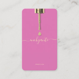 MODERNE NAGELLAK NAGELSCHOONHEID SALON ROZE VISITEKAARTJE