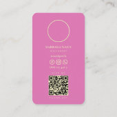 MODERNE NAGELLAK NAGELSCHOONHEID SALON ROZE VISITEKAARTJE (Achterkant)