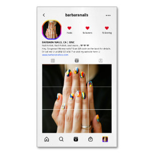 Moderne nagels Beauty Salon Instagram Nail Artiest Magnetisch Visitekaartje