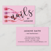 Moderne nagels Blush roze Visitekaartje (Voorkant / Achterkant)