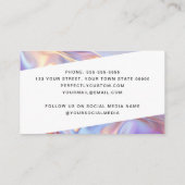 Moderne nagels nageltechnicus stylist visitekaartje (Achterkant)