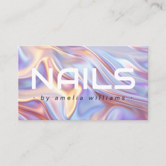 Moderne nagels nageltechnicus stylist visitekaartje (Voorkant)