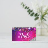 Moderne nagels Roos Gold Foil Visitekaartje (Staand voorkant)