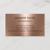 Moderne nagels Roos Gold Foil Visitekaartje (Achterkant)