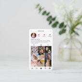 Moderne nagels salon nail artiest Instagram raster Visitekaartje (Staand voorkant)