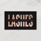 Moderne nagels snijden roos goud zwart uit visitekaartje (Achterkant)