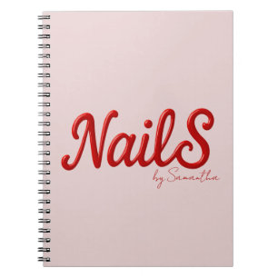 Moderne Nagelsalon Kunstenaar Notitieboek