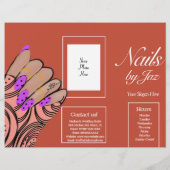 Moderne nagelservices sessie brochure flyer (Achterkant)