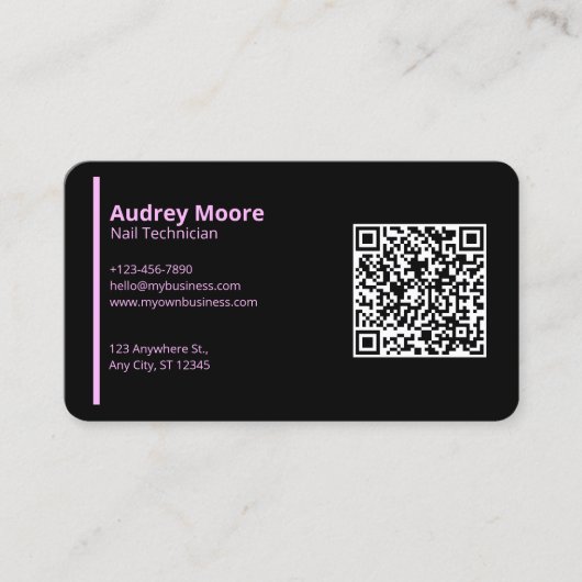 Moderne nageltechnici Sjablonen Visitekaartje (Voorkant)