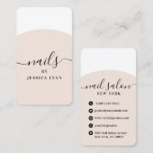 Moderne nageltechnicus stijlvol script schoonheids visitekaartje (Voorkant / Achterkant)