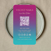 Moderne nageltechniek QR-code stijlvolle manicure  Visitekaartje