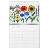 Moderne Naïeve Bloemkunst Kalender (Jan 2027)