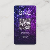 Moderne Nail Artiest Instagram Paarse Roze Glitter Visitekaartje (Achterkant)