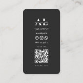 Moderne Nail Artist Beauty Salon Manicure QR Visitekaartje (Achterkant)