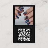 Moderne Nail Artist Beauty Salon Zwart Instagram Visitekaartje (Achterkant)