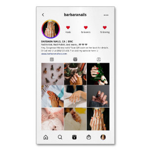 Moderne Nail Artist Nails Beauty Salon Instagram Magnetisch Visitekaartje