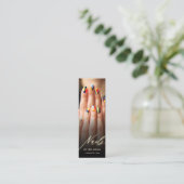 Moderne Nail Artist Nails Beauty Salon Manicure Mini Visitekaartje (Staand voorkant)