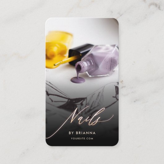 Moderne Nail Artist Nails Beauty Salon Manicure Visitekaartje (Voorkant)
