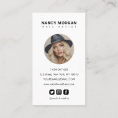 Moderne Nail Artist Typografie Fotocollage Visitekaartje (Achterkant)