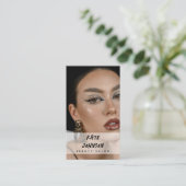 Moderne Nail Beaty Salon Make-up Artist Foto Visitekaartje (Staand voorkant)