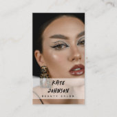 Moderne Nail Beaty Salon Make-up Artist Foto Visitekaartje (Voorkant)