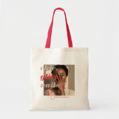 Moderne Nail Salon Bedrijfsfoto Sociaal & QR Code Tote Bag (Voorkant)
