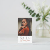 Moderne Nail Salon Foto Visitekaartje (Staand voorkant)