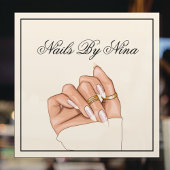 Moderne Nail Salon Typografie Manicurist Marketing Raamsticker