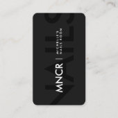Moderne Nail Tech Manicurist Nail Artist Zwart Visitekaartje (Voorkant)