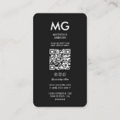 Moderne Nail Tech Manicurist Nail Artist Zwart Visitekaartje (Achterkant)