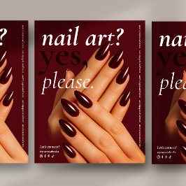 Moderne Nail Tech Schoonheidssalon Flyer