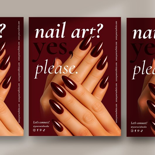Moderne Nail Tech Schoonheidssalon Flyer