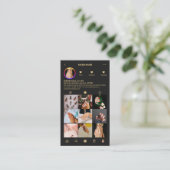 Moderne Nail Technician Black Instagram Visitekaartje (Staand voorkant)