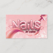 Moderne Nail Technician Nail Art Studio Nail Artis Visitekaartje (Voorkant)