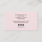 Moderne Nail Technician Nail Photo Pink Visitekaartje (Achterkant)