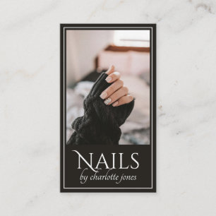 Moderne Nail Technician Nail Photo Visitekaartje