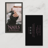 Moderne Nail Technician Nail Photo Visitekaartje (Voorkant / Achterkant)