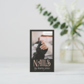 Moderne Nail Technician Nail Salon Foto Visitekaartje (Staand voorkant)