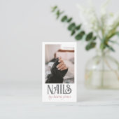 Moderne Nail Technician Nail Salon Foto Visitekaartje (Staand voorkant)