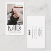 Moderne Nail Technician Nail Salon Foto Visitekaartje (Voorkant / Achterkant)