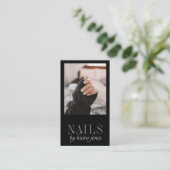 Moderne Nail Technician Nail Salon Foto Visitekaartje (Staand voorkant)
