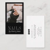 Moderne Nail Technician Nail Salon Foto Visitekaartje (Voorkant / Achterkant)