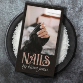 Moderne Nail Technician Nail Salon Foto Visitekaartje