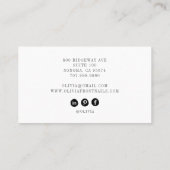 Moderne Nail Technician Nail Salon Foto Visitekaartje (Achterkant)