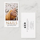 Moderne Nail Technician Nail Salon Foto Visitekaartje (Voorkant / Achterkant)