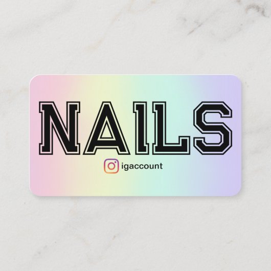 Moderne Nail-technicus Visitekaartje (Achterkant)